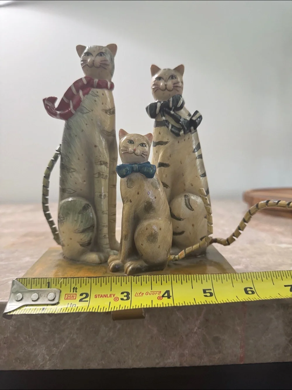 Vintage Whimsical cat trio stocking holder